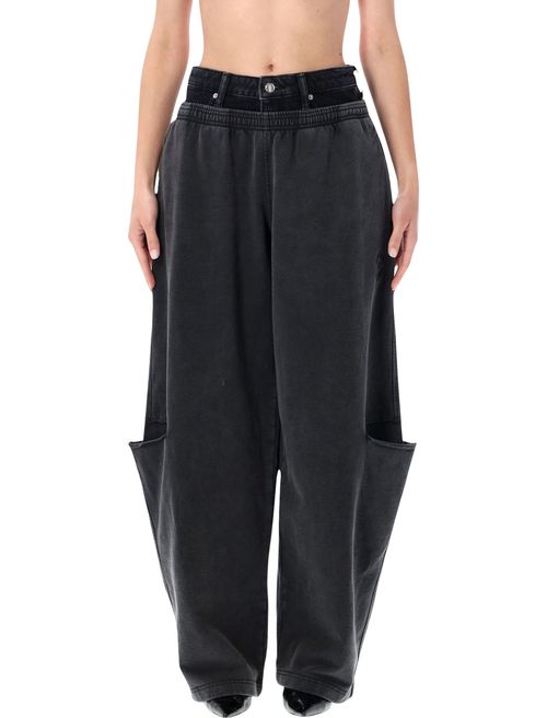 Oversized Street Style Trousers with Structured Cut-Outs