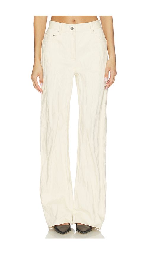 Helmut Lang Crushed Relaxed Bootcut Pant in Cream. 26. Also