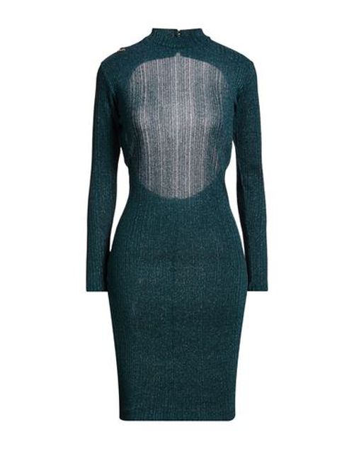 Woman Midi dress Dark green Size XS Polyester