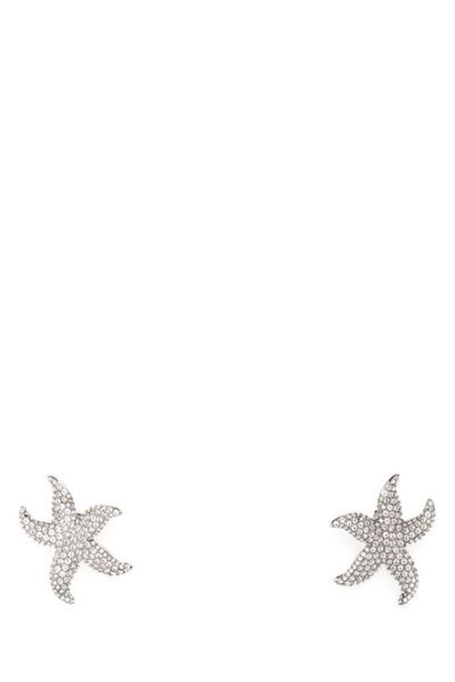 ピアス AMINA MUADDI Earring (ASTRAEARRINGS WHITE) Amina Muaddi | Rih hoop small white silver earrings | Savannahs