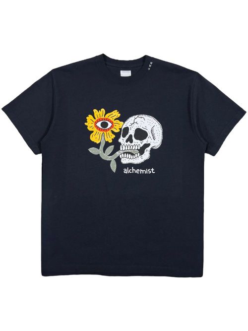 Floral Skull T-shirt - Black