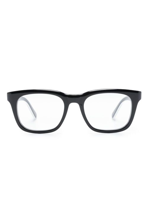 Two-tone wayfarer-frame glasses - Black