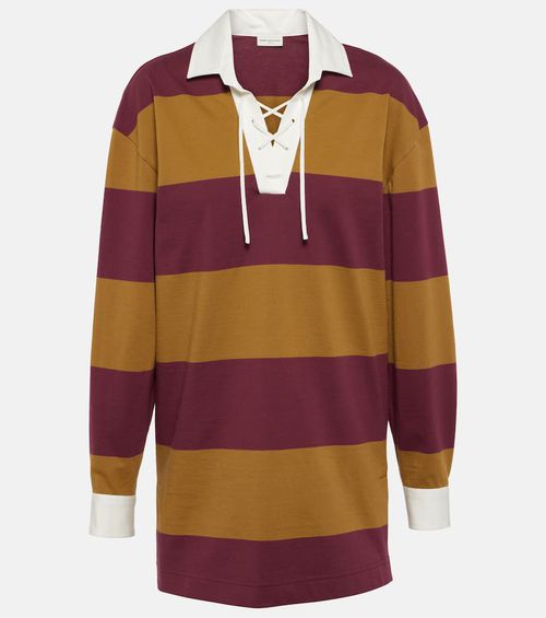 Colorblocked cotton-blend sweatshirt