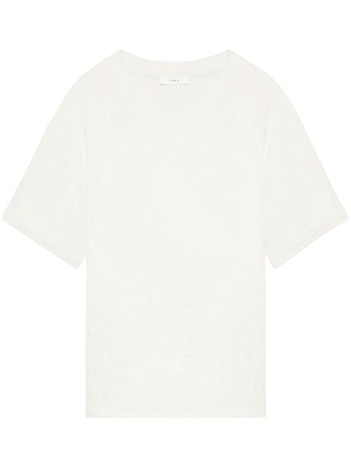 Logo-embroidered cotton T-shirt - White