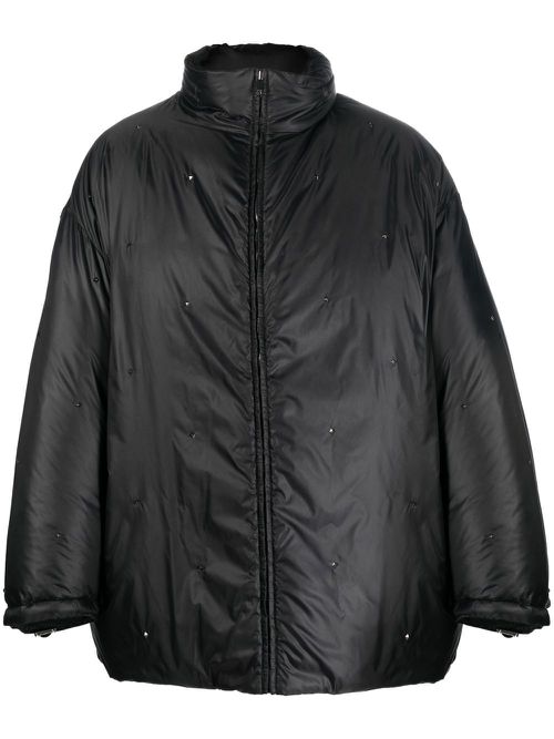 Reversible Rockstud puffer jacket - Black
