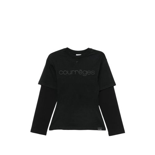 Logo-embroidered Layered T-shirt
