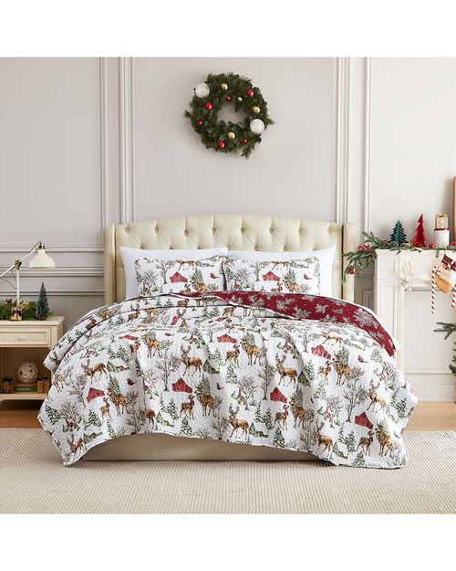 White Christmas Oversized Quilt Set