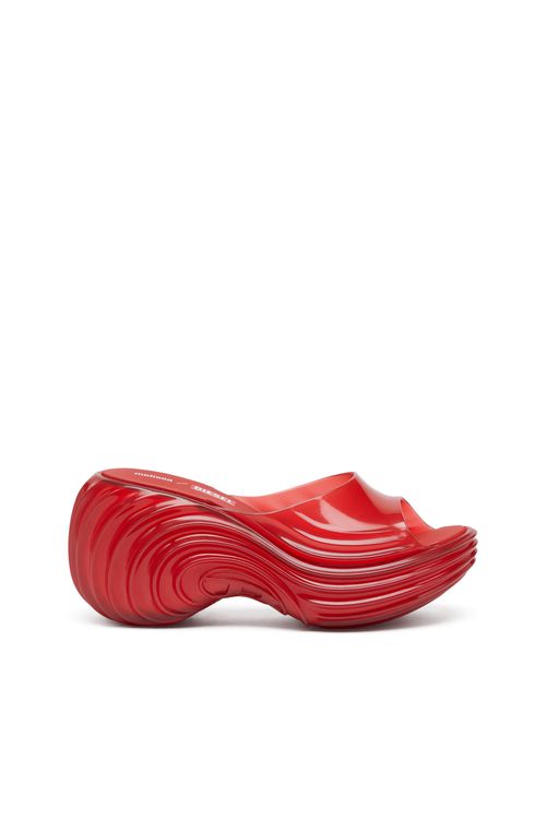 Platform mule in Melflex - Sandals - Woman - Red