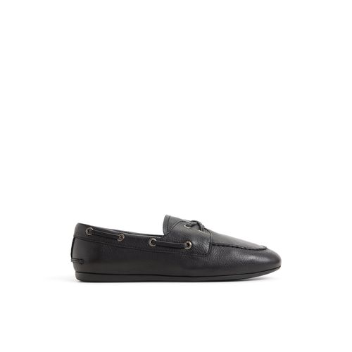 Slim Boat Shoe in Black