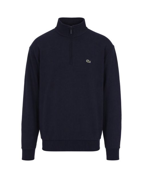 Half-Zip Cotton Sweatshirt — Navy