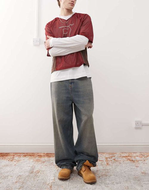 COLLUSION X001 antifit jeans in stonewash - STONE-Neutral