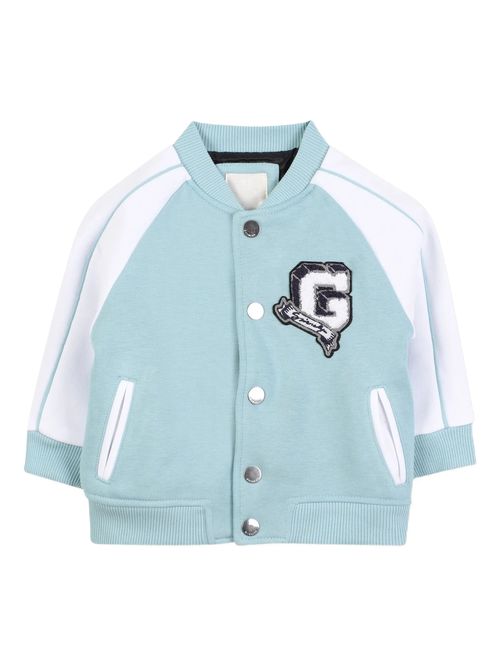 Kids Contrast Sleeve Embroidered Jacket