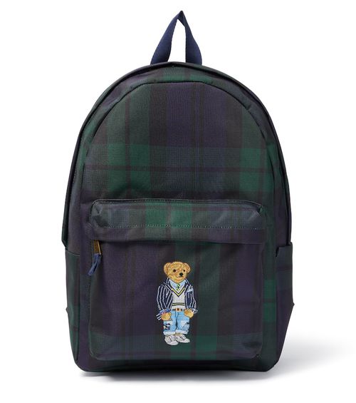 Polo Bear checked backpack