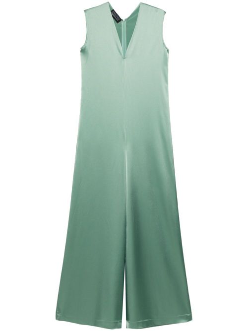 Antonia sleeveless satin jumpsuit - Green