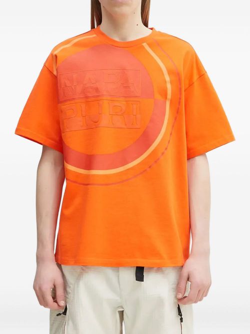 Napapijri logo-print T-shirt - Orange