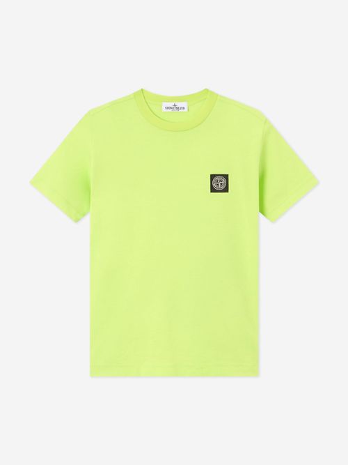 Stone Island Boys Compass Logo Patch T-Shirt in Green 10 Years By Childsplay Clothing