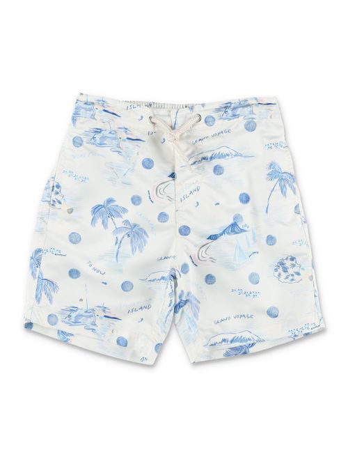 Travel-Inspired Swim Shorts for Boys