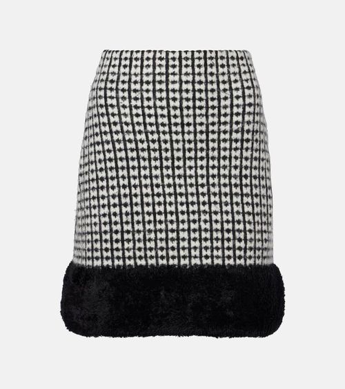 Tweed-effect miniskirt
