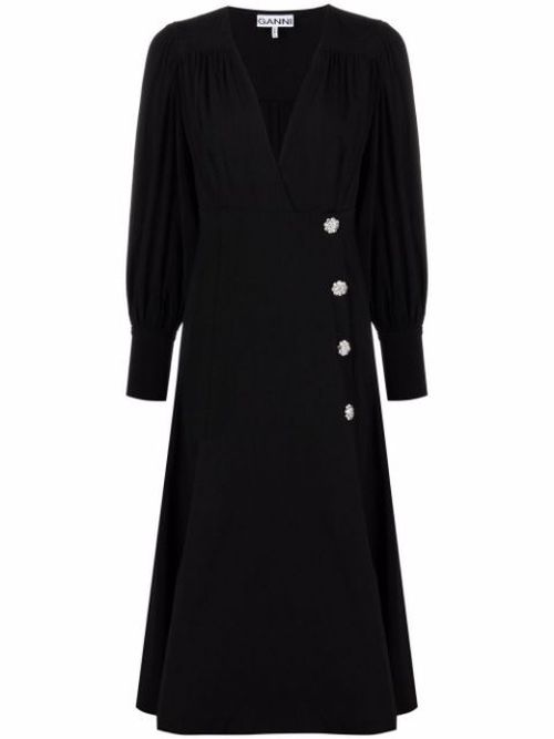 V-neck wrap dress