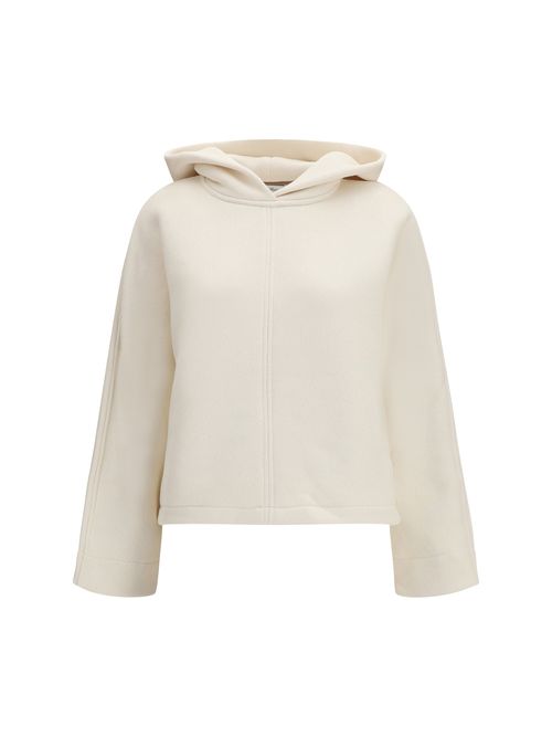 Cotton-Blend Hoodie — Beige