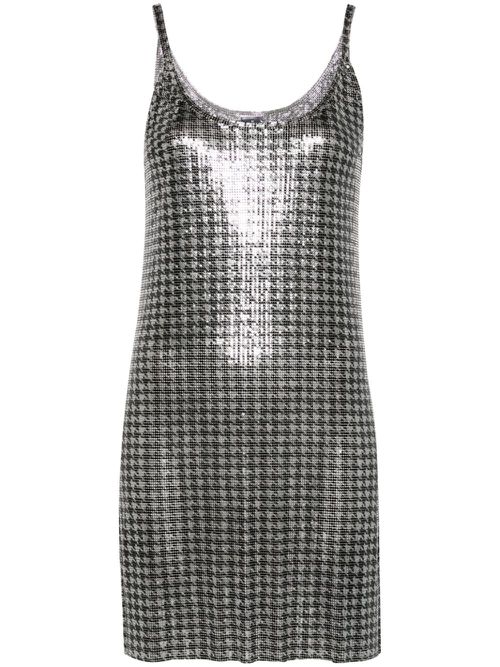 Houndstooth mini dress - Silver