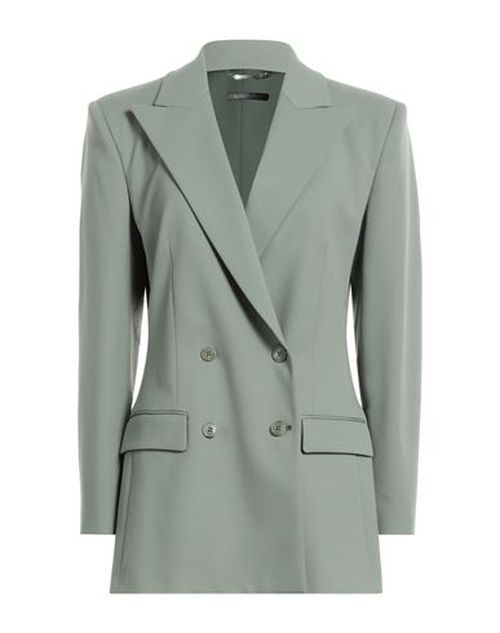 Alberta Ferretti Woman Blazer Sage green Size 6 Virgin Wool, Elastane