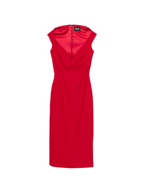 V-neck sleeveless Monica midi dress