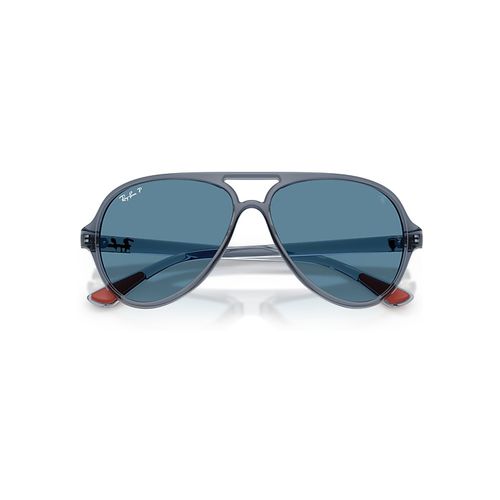 Ray-Ban Scuderia Ferrari Monza Ltd | Rb4125m Polarized+ Lenses Sunglasses Transparent Blue Frame Blue Lenses Polarized