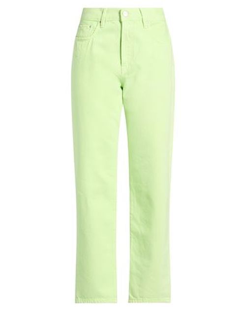 Woman Pants Lime green Size 25 Cotton