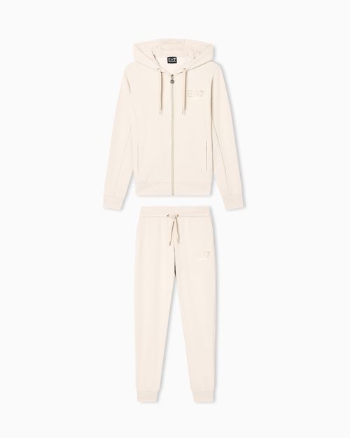 Viscose suit with a zip-up hoodie and micro-studs Tracksuit