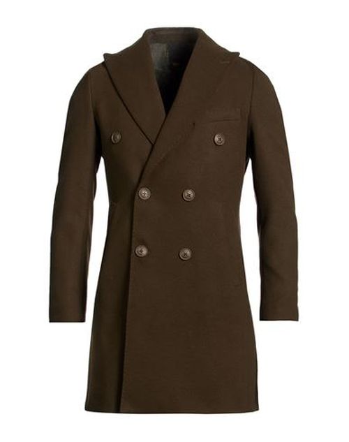 Man Coat Military green Size 34 Polyester, Viscose, Elastane