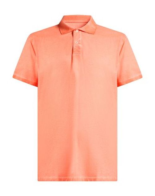 Man Polo shirt Orange Size XXL Cotton, Elastane