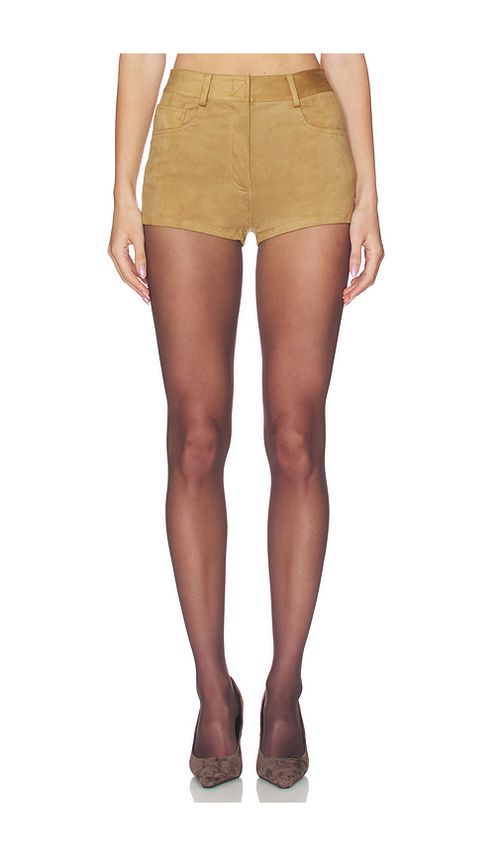 Norma Kamali High Waist Short in Brown