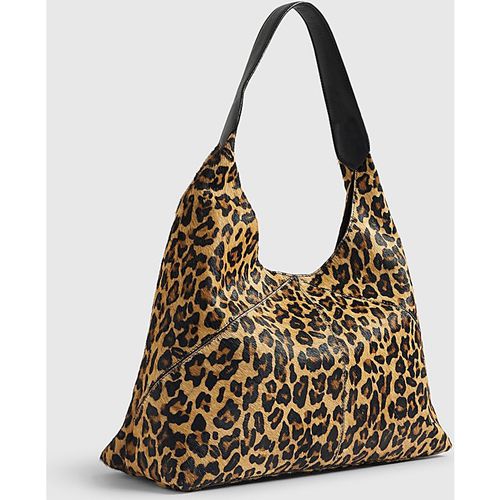 River Island Womens Shoulder Bag Brown Leather Leopard Print - One