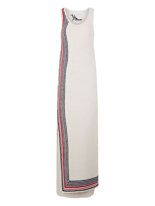 Rabanne striped sleeveless maxi dress - Neutrals