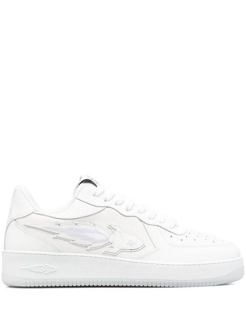 Rocket-motif low-top sneakers - White