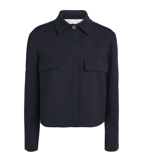 Wool-Blend Cropped Jacket