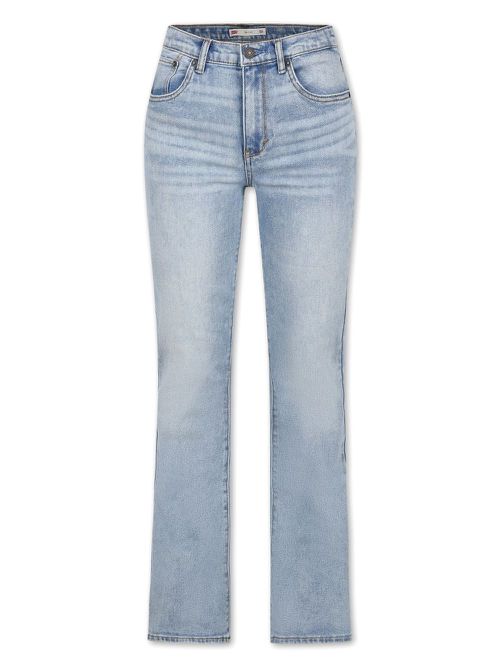 Logo-appliqué straight-leg jeans - Blue