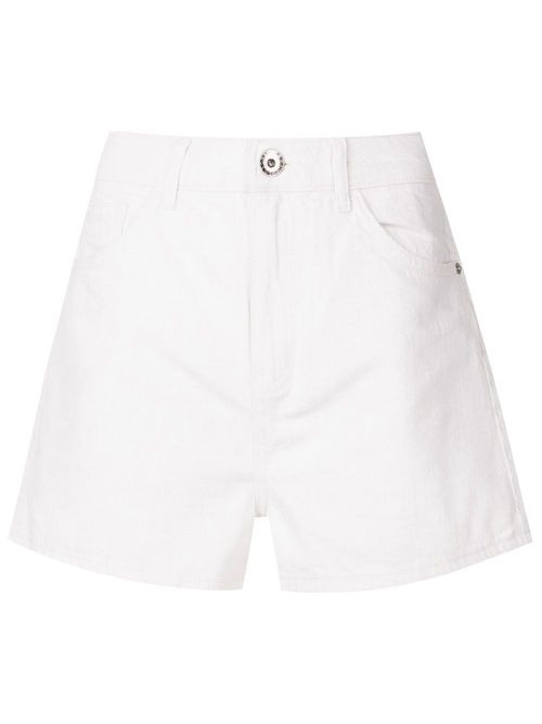 Logo-patch denim shorts - Neutrals