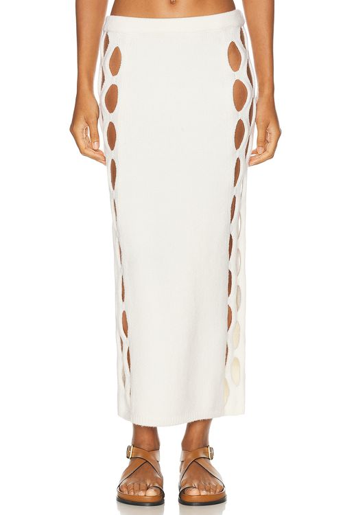 Diotima Steer Skirt in White - Cream.  4 also in