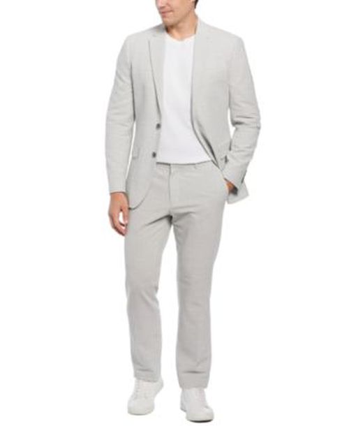 Mens Slim Fit Seersucker Suit