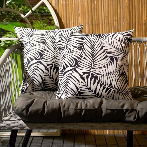 2 Pack Leaf Water Resistant Outdoor Cushion Covers Garden