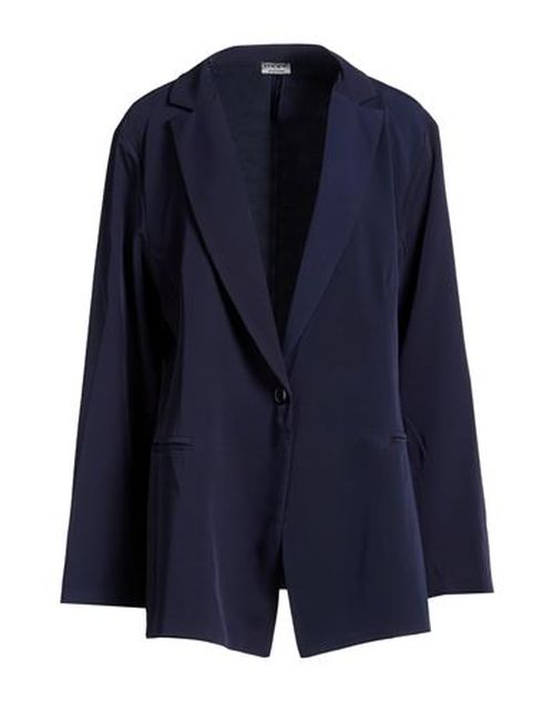 Woman Blazer Navy Size L Polyester, Elastane