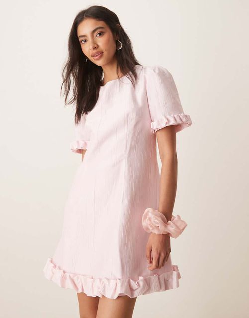 open lace back dress Sister Jane Nouveau Ruffle Mini Dress main image 0
