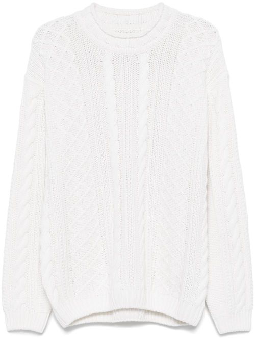 Chunky-knit sweater - Neutrals