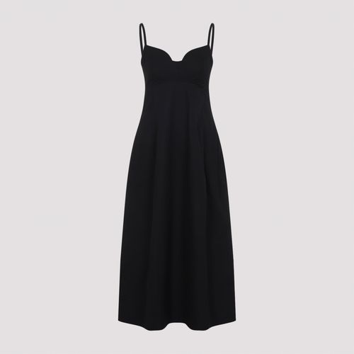 Bustier Midi Dress in tton Sateen