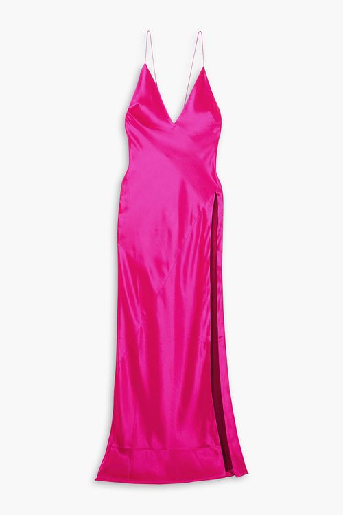 Paloma open-back satin maxi dress