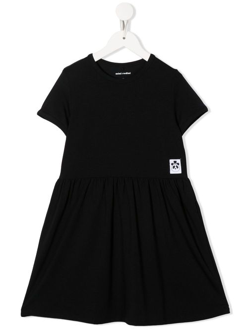 Logo short-sleeve shift dress - Black