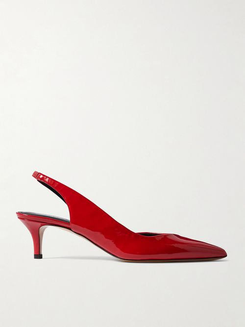 Padim Patent-leather Slingback Pumps - Red