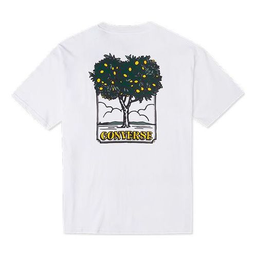 Men's Cartoon Printing Loose Sports Round Neck Short Sleeve White